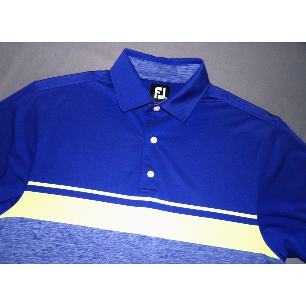 FootJoy Short Sleeved Stretch Striped Performance Polo‎ Golf Shirt Men's Medium